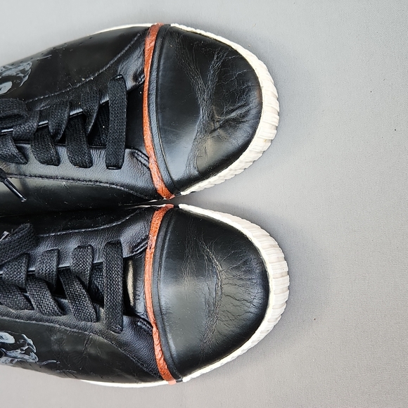 Alexander McQueen X PUMA black logo sneakers size 10 US - Picture 3 of 8